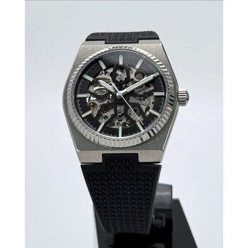 Custom Seiko Mod • Black Defy Skeleton Silver Fluted PRX • 40mm